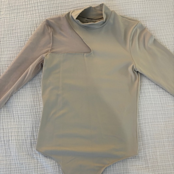 Abercrombie Long-Sleeve Asymmetrical Mesh Bodysuit - Picture 2 of 5